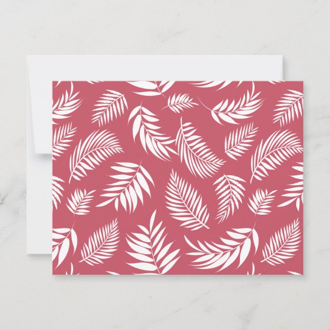 Carte De Correspondance Motif Feuille tropical 8 (Devant)