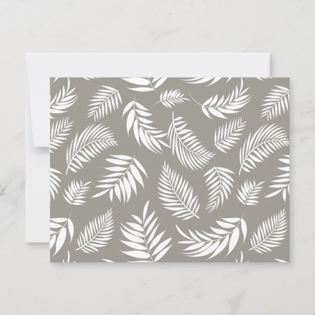 Carte De Correspondance Motif Feuille tropical 9 (Devant)