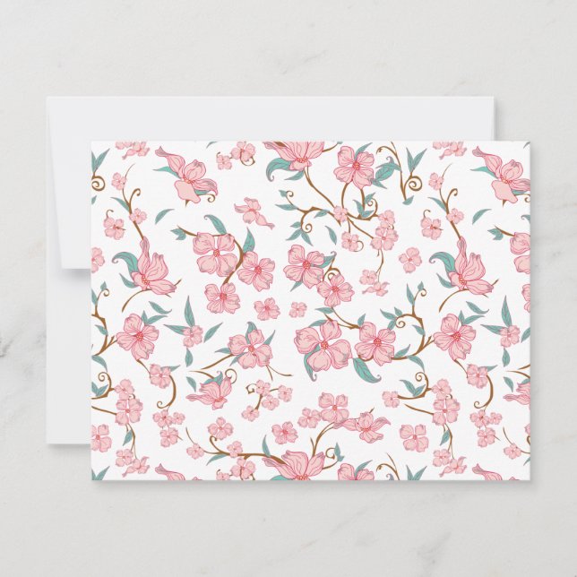 Carte De Correspondance Motif Fleurs déplaisantes (Devant)