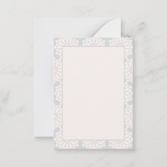 Carte De Correspondance Motif géométrique islamique (Dos)