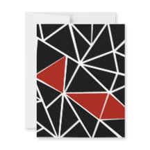 Motif géométrique noir et rouge élégant