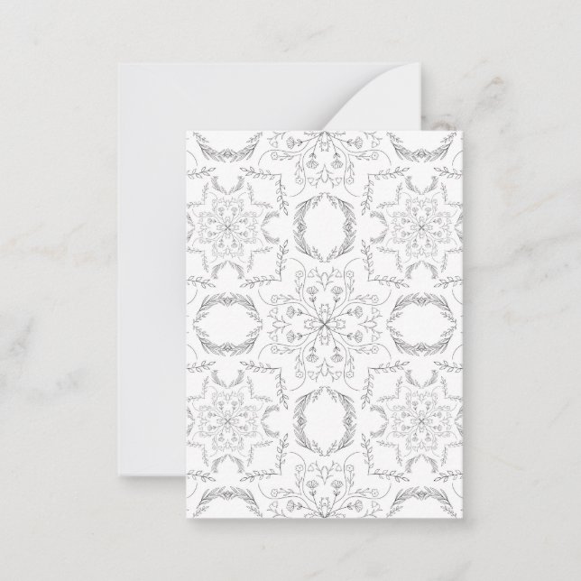 Carte De Correspondance Motif mandala (Devant)