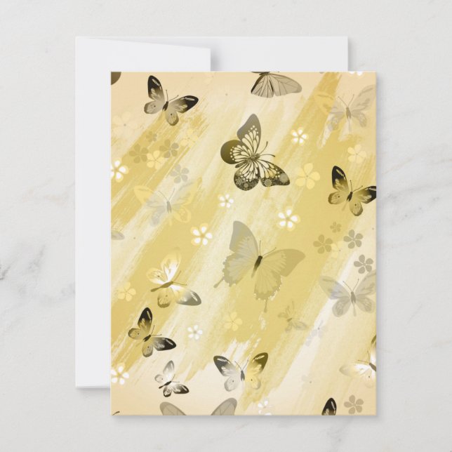 Carte De Correspondance Motif papillon 10 (Devant)