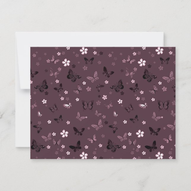 Carte De Correspondance Motif Papillon 5 (Devant)