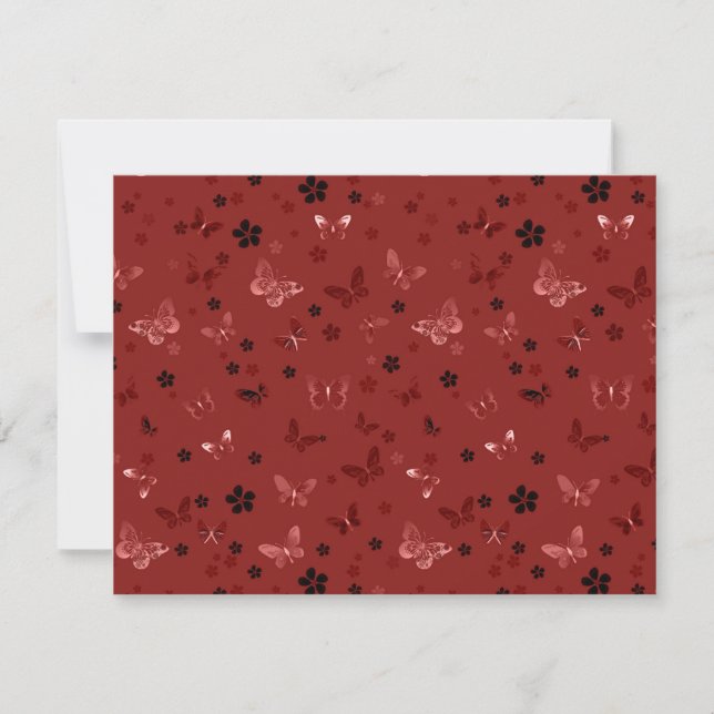 Carte De Correspondance Motif papillon 6 (Devant)