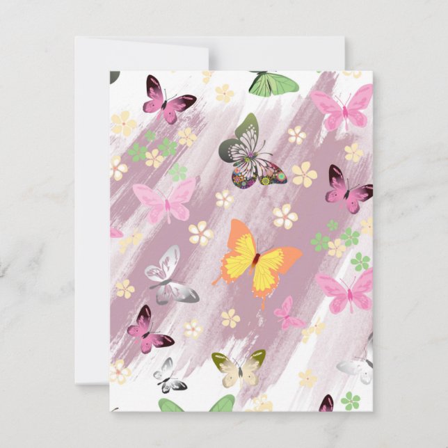 Carte De Correspondance Motif papillon 7 (Devant)