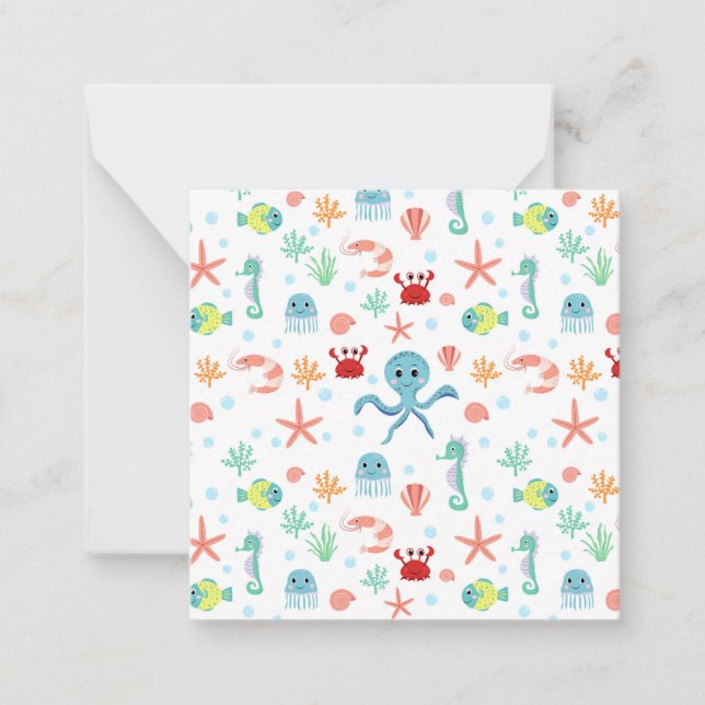 Carte De Correspondance Motif Sea World (Devant)
