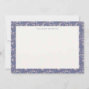 Carte De Correspondance Motif vintage Fleur de Coton