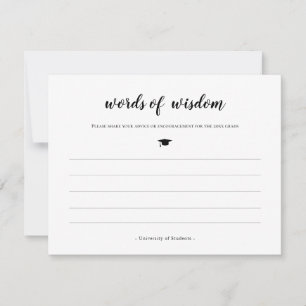 Carte De Correspondance Mots conseils de sagesse pour les diplômés / étudi