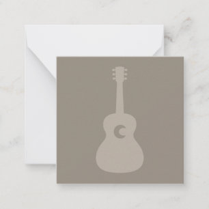 Carte De Correspondance Musique de guitare acoustique Thème COULEUR PERSON