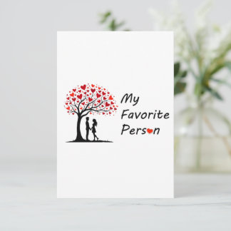 Carte De Correspondance My Favorite Person Valentine’s Day Greeting Card