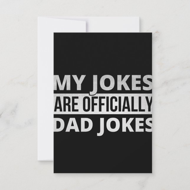 Carte De Correspondance my jokes are dad jokes (Devant)