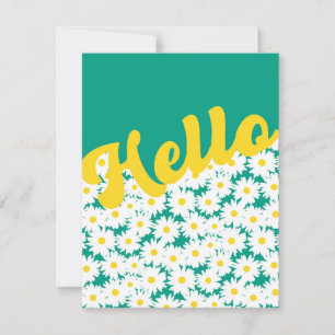 Carte De Correspondance Négative Space Daisies Bonjour Penser de vous