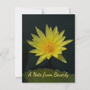 Carte De Correspondance Nénuphar Lotus jaune