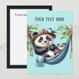 Carte De Correspondance N'importe quel but Maman Baby panda ours ajouter l
