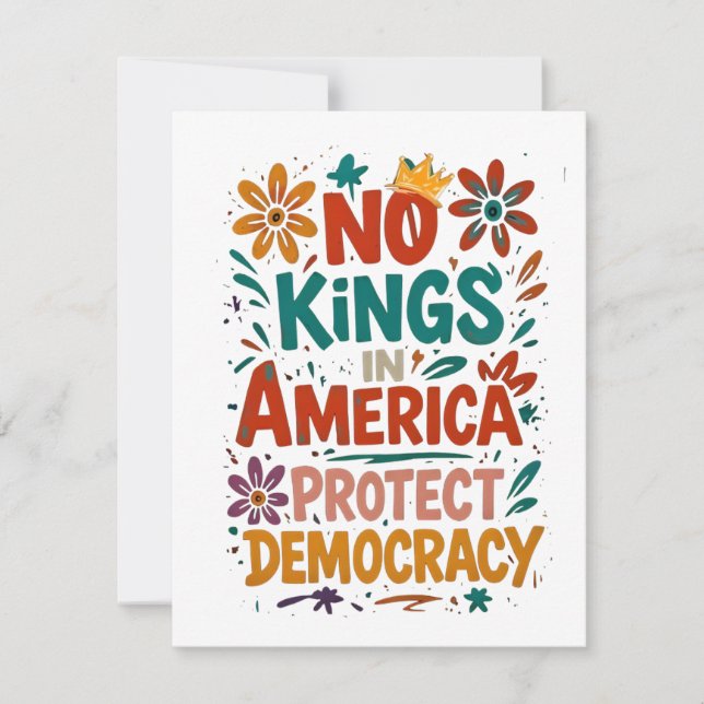 Carte De Correspondance No King In America American Democracy  (Devant)