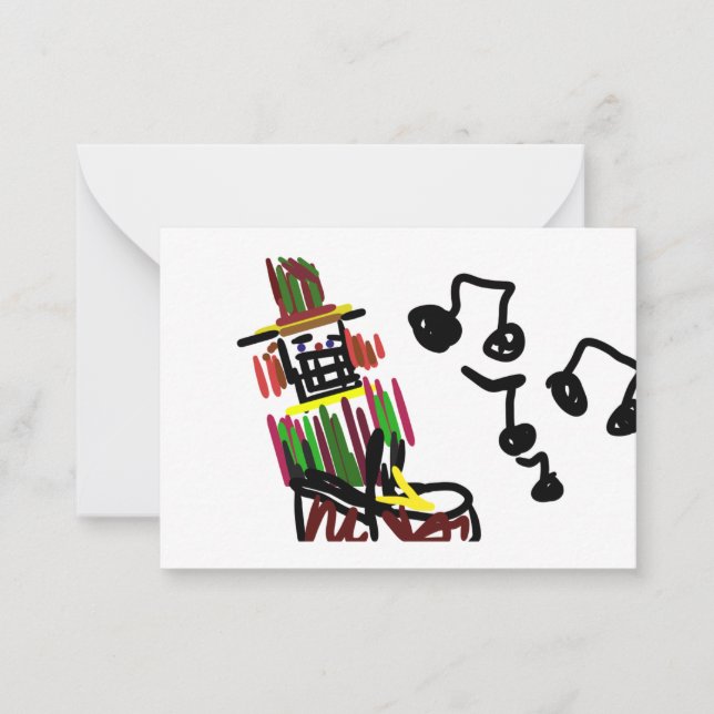 Carte De Correspondance Noël Casse-Noisette chante  (Devant)