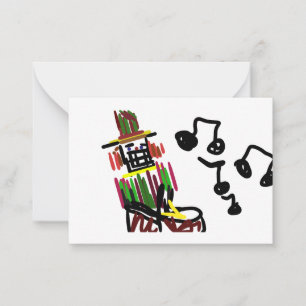 Carte De Correspondance Noël Casse-Noisette chante 