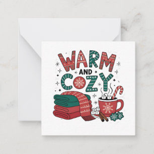Carte De Correspondance Noël chaud et cosy, chocolat chaud de Noël