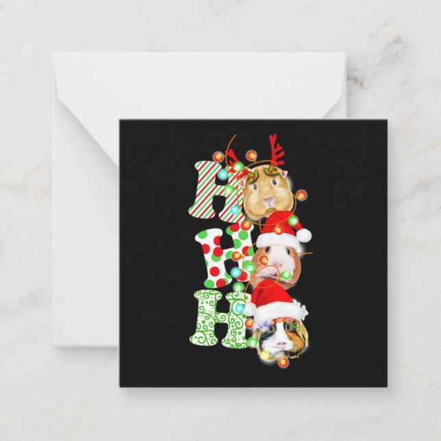 Carte De Correspondance Noël Cochon de Guinée (Devant)