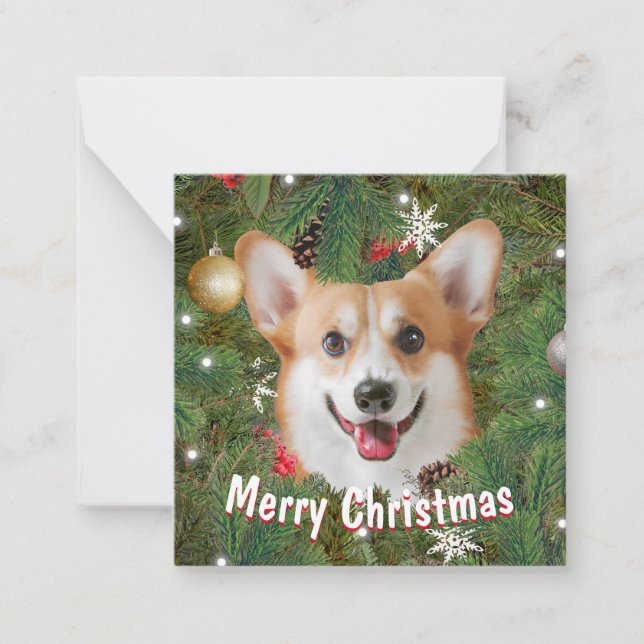 Carte De Correspondance Noël de Corgi (Devant)