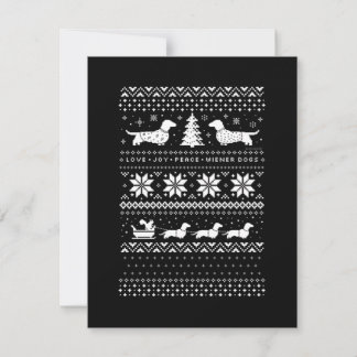 Carte De Correspondance Noël des Dachshunds