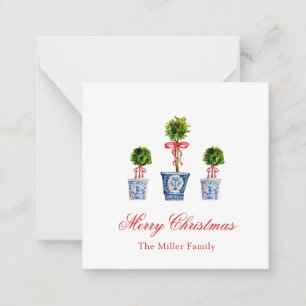 Carte De Correspondance Noël des Topiacés à l'aquarelle