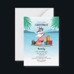 Carte De Correspondance Noël en juillet Été BBQ Beach Party<br><div class="desc">Cool,  amusant,  Noël lumineux en juillet l'invitation de fête d'été pour les amis et la famille à célébrer vos fêtes d'été en milieu d'année en famille ou différé Noël. Customisez cette carte en cliquant sur le bouton "Personnaliser" ci-dessus pour modifier le texte de l'espace réservé</div>