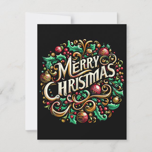 Carte De Correspondance Noël Joyeux Noël Matin Fête Mignon (Devant)