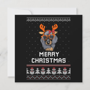 Carte De Correspondance Noël teckel