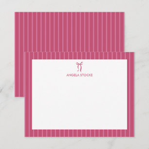 Carte De Correspondance Nœud Rose Personnalisé
