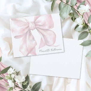 Carte De Correspondance Nœud Rose Personnalisé