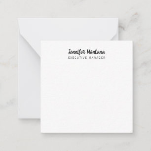 Carte De Correspondance Noir & blanc minimaliste Plain moderne