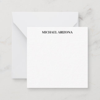 Carte De Correspondance Noir & Blanc Minimaliste Simple Plaque