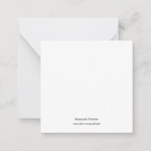Carte De Correspondance Noir & Blanc tendance Plaine Créative Moderne