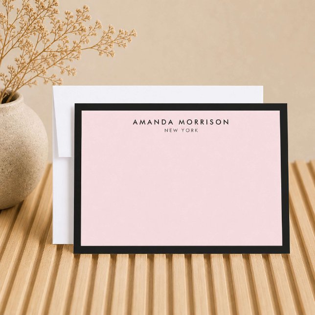 Carte de correspondance noire et rose de la boutiq (Créateur téléchargé)