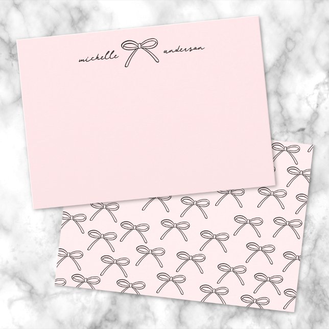 Carte De Correspondance Nom d'arc personnalisé (Personalized Bow Name Note Card )