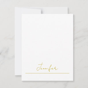 Carte De Correspondance Nom de couleur or professionnel minimaliste modern