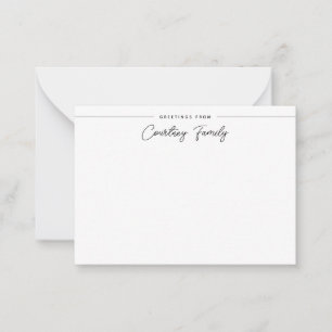 Carte De Correspondance Nom de famille élégant Calligraphie de script simp