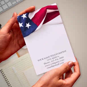 Carte De Correspondance Nom de l'entreprise du drapeau américain