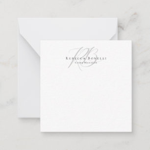 Carte De Correspondance Nom de profil exclusif et unique avec monogramme