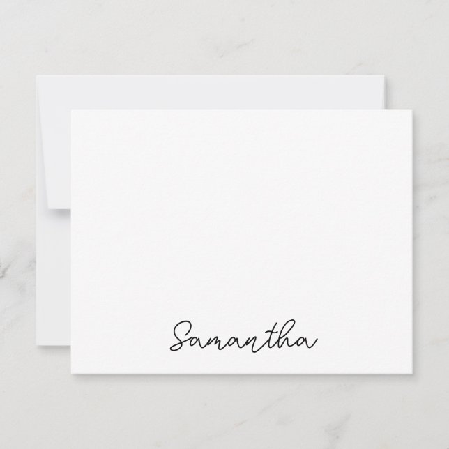 Carte De Correspondance Nom de script chic (Devant)