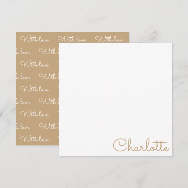 Carte De Correspondance Nom de script personnalisé  (Devant / Derrière)