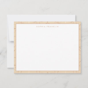 Carte De Correspondance Nom du Motif simple et élégant du cercle beige et