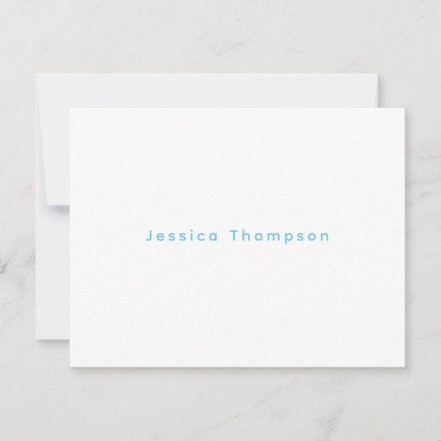 Carte De Correspondance Nom élégant simple et moderne professionnel (Devant)
