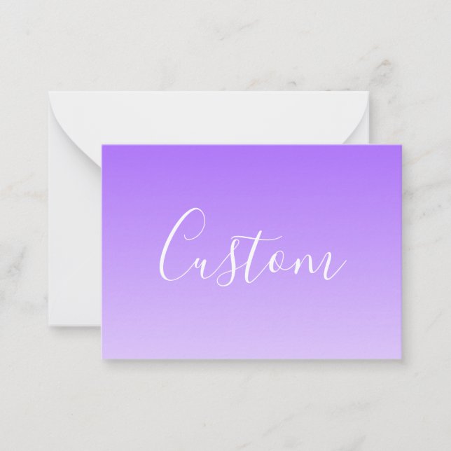 Carte De Correspondance Nom en écriture cursive & ombre violet clair modif (Devant)