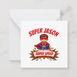 Carte De Correspondance Nom et super-pouvoir de super-héros personnalisés