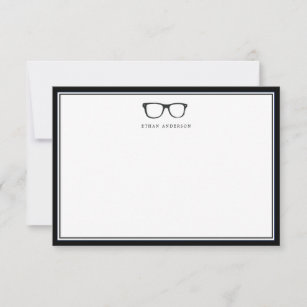 Carte De Correspondance Nom fait sur commande drôle sérieux des lunettes  