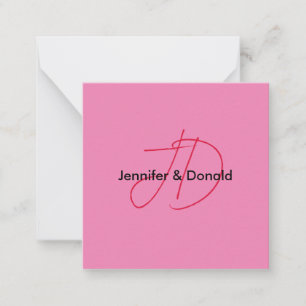 Carte De Correspondance Nom monogramme de script classique tendance