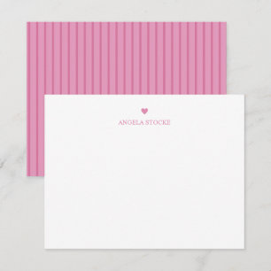 Carte De Correspondance Nom personnalisé Cœur rose